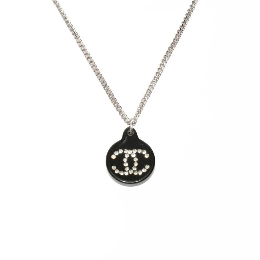 CHANEL Authentic Silver Logo Necklace - Picture 1 of 8